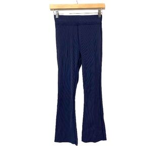 Outdoor Voices Navy Blue Ribbed Flare Leggings Small